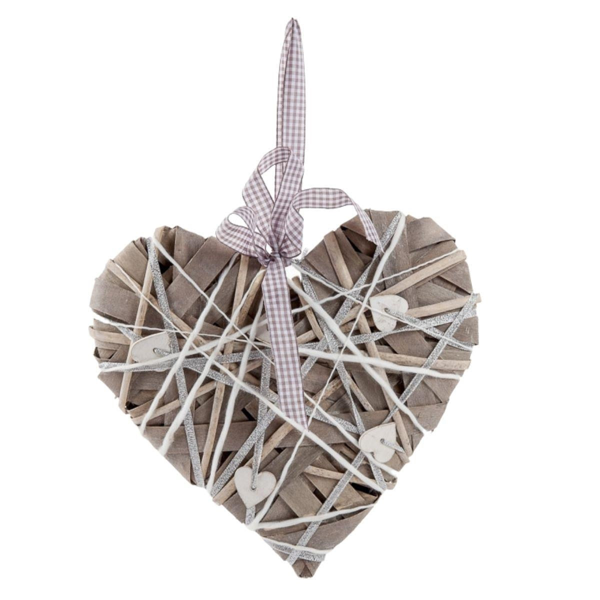 Cuore decorativo in pioppo H25 in set di 2 - Milano 7 Arte e Design