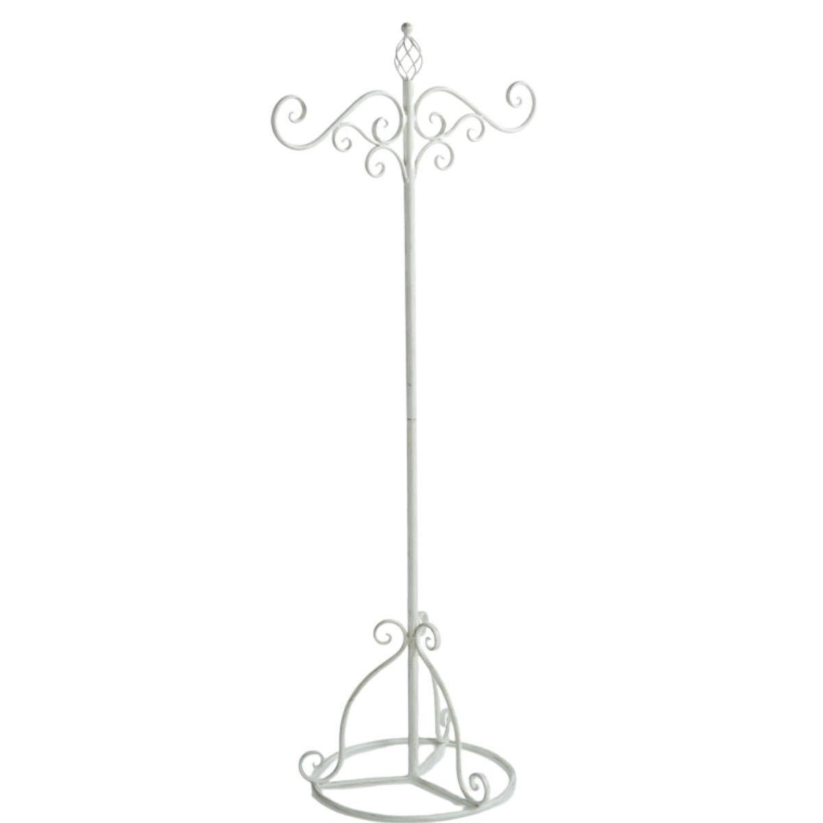 Appendino a stelo in metallo bianco 54X41H138