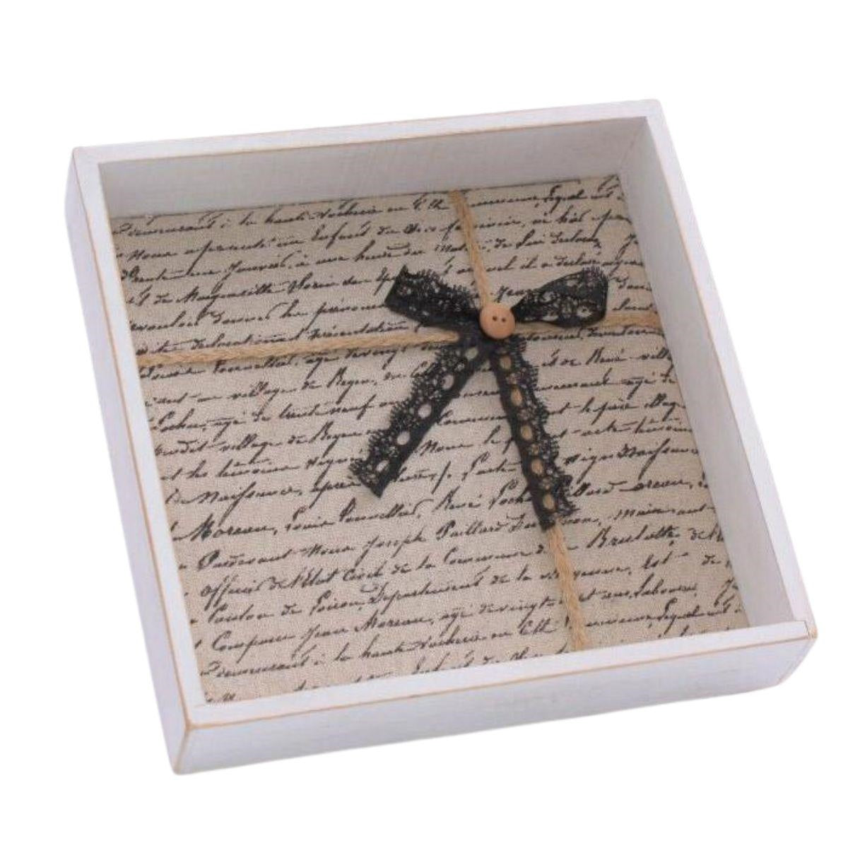 Vuotatasche in legno e stoffa 24X24H5