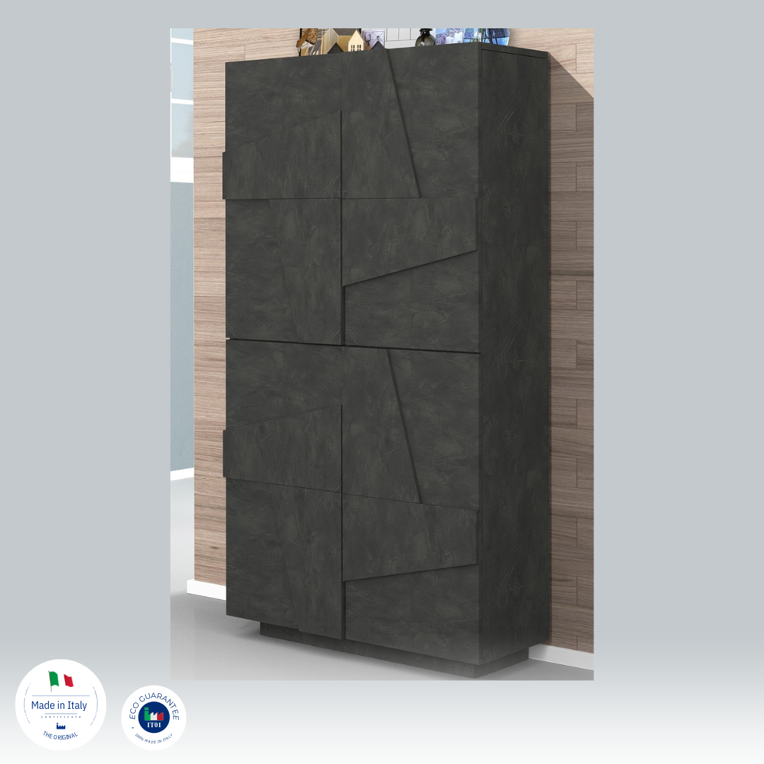 Scarpiera PING 4 ante battenti colore Ardesia - Milano 7 Arte e Design
