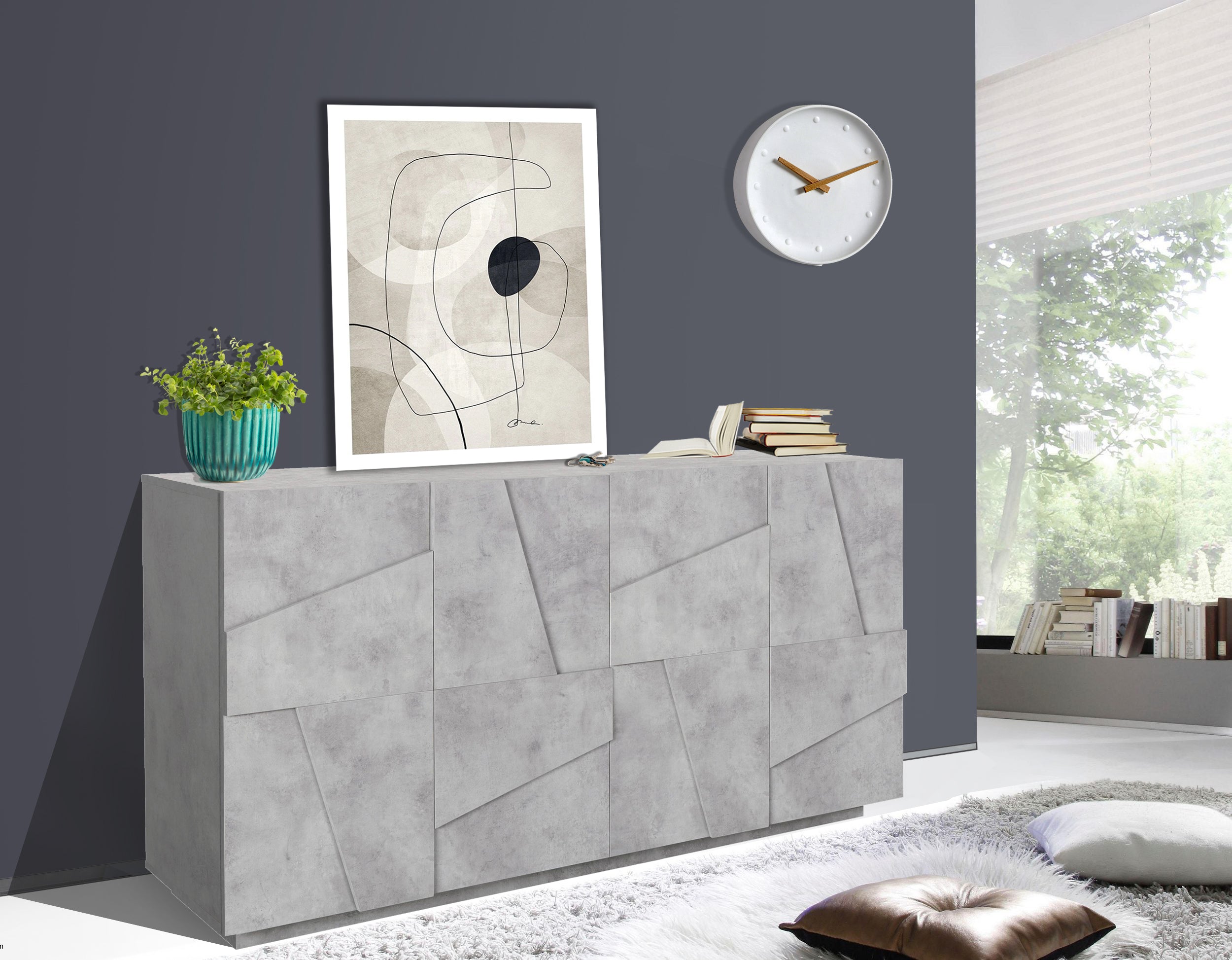 Credenza PING 160 cm 4 ante battenti - Milano 7 Arte e Design