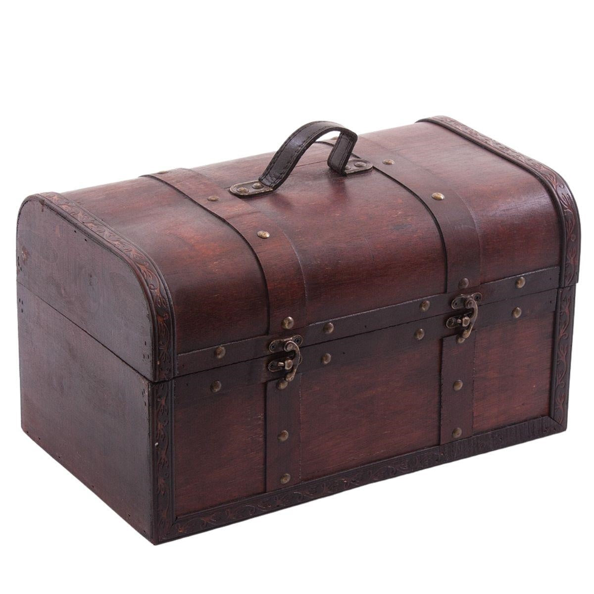 Baule in legno scuro 36X22H21