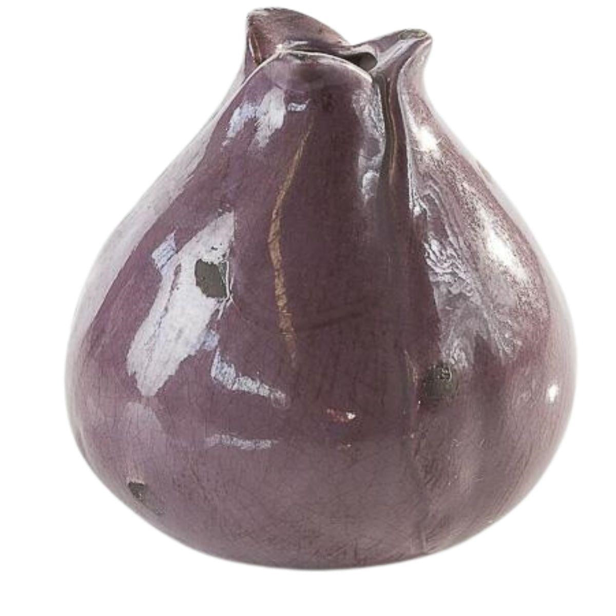 Vaso in ceramica viola Ø13H13 - Milano 7 Arte e Design