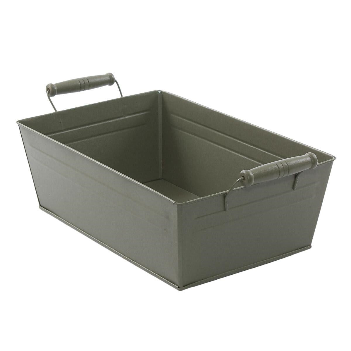 Vaschetta in latta verde 35X23H12