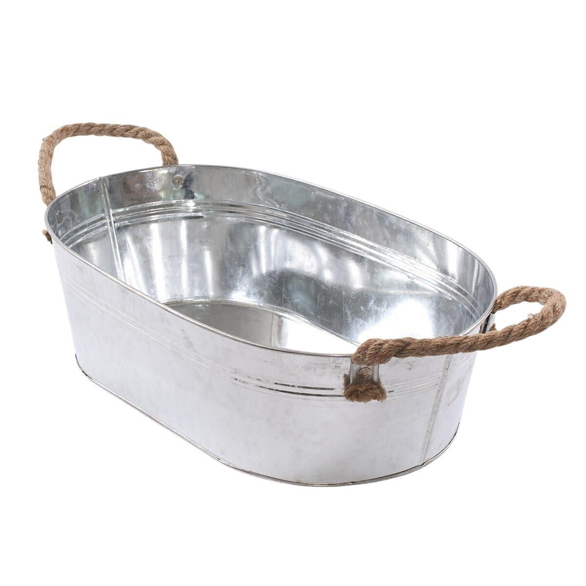 Vaschetta ovale in latta zinco 39X24H12