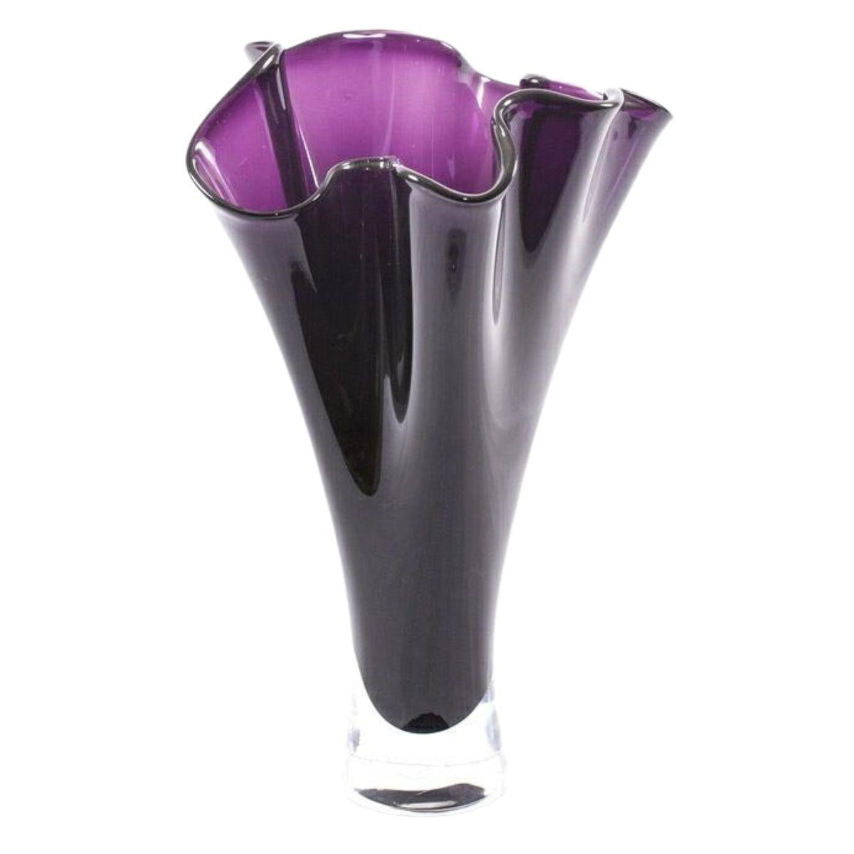 Vaso in vetro viola H28,5 - Milano 7 Arte e Design