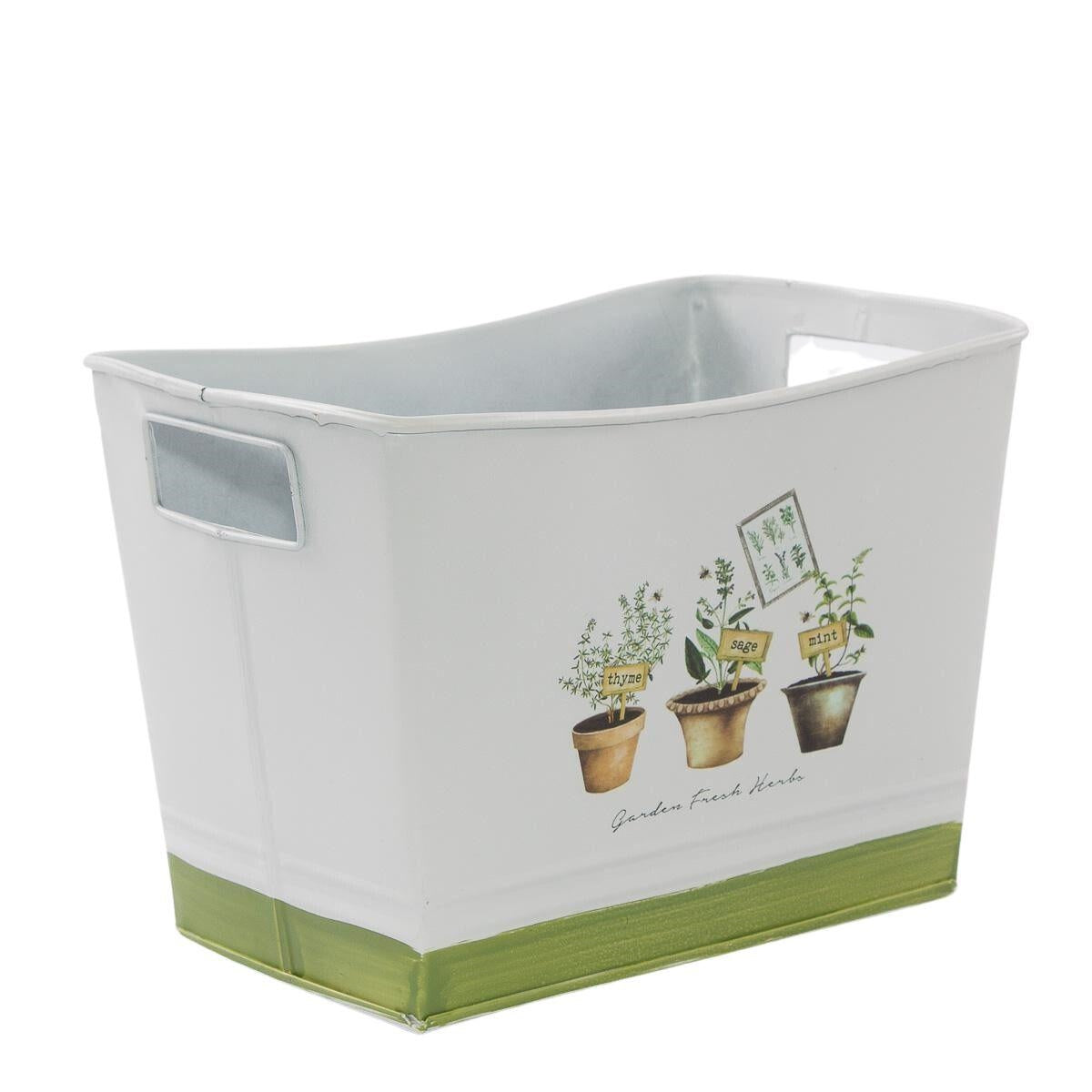 Vaschetta in latta "Fresh Herbs" 23X16H17