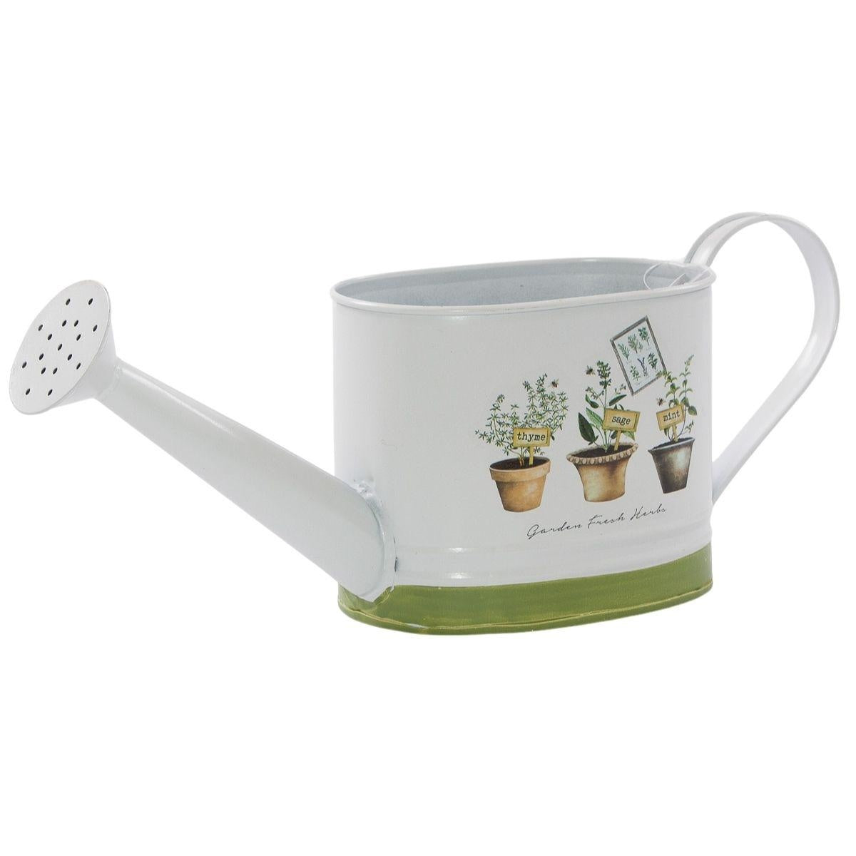 Annaffiatoio in latta "Fresh Herbs" 32X10,5H12