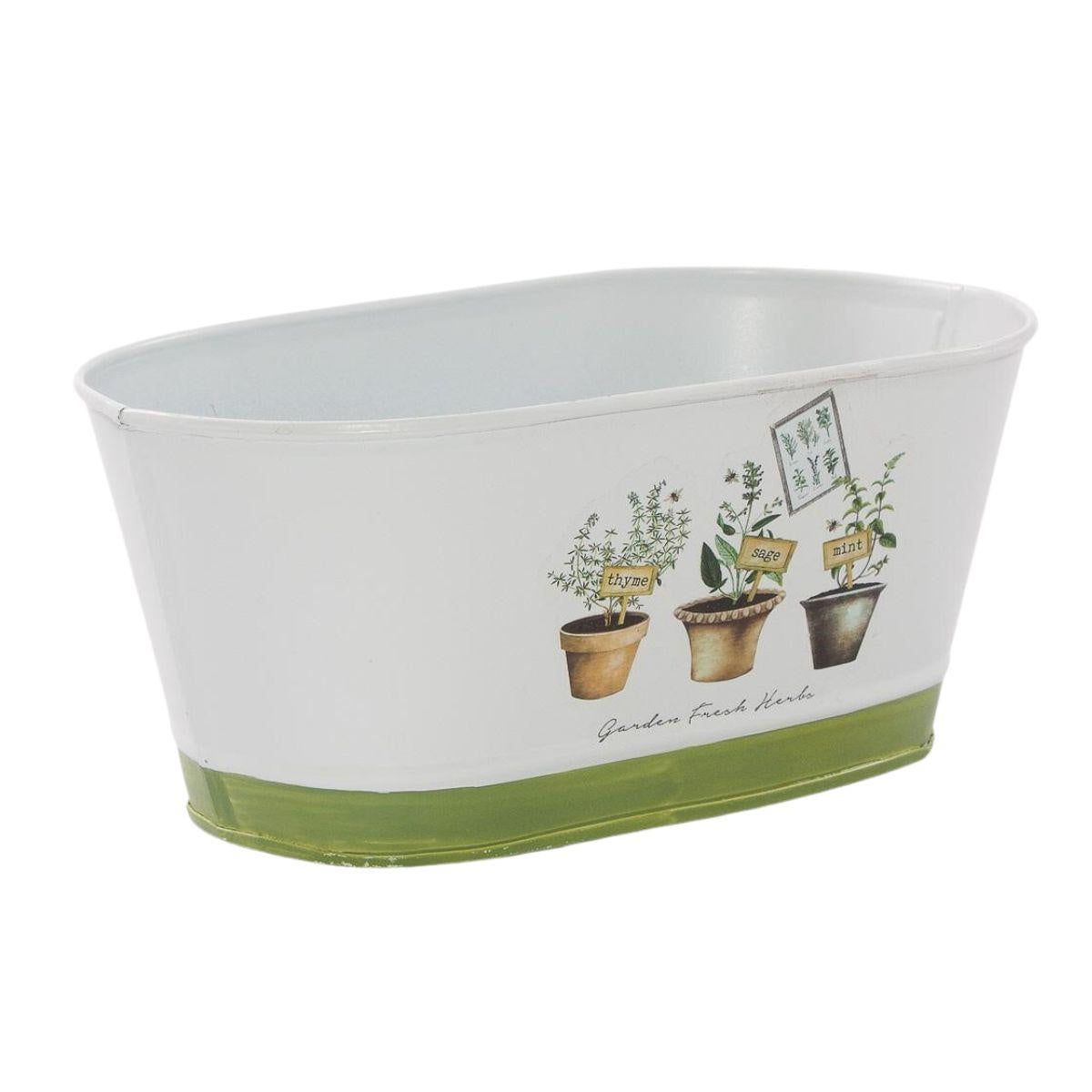 Vaschetta in latta "Fresh Herbs" 20,5X12H9