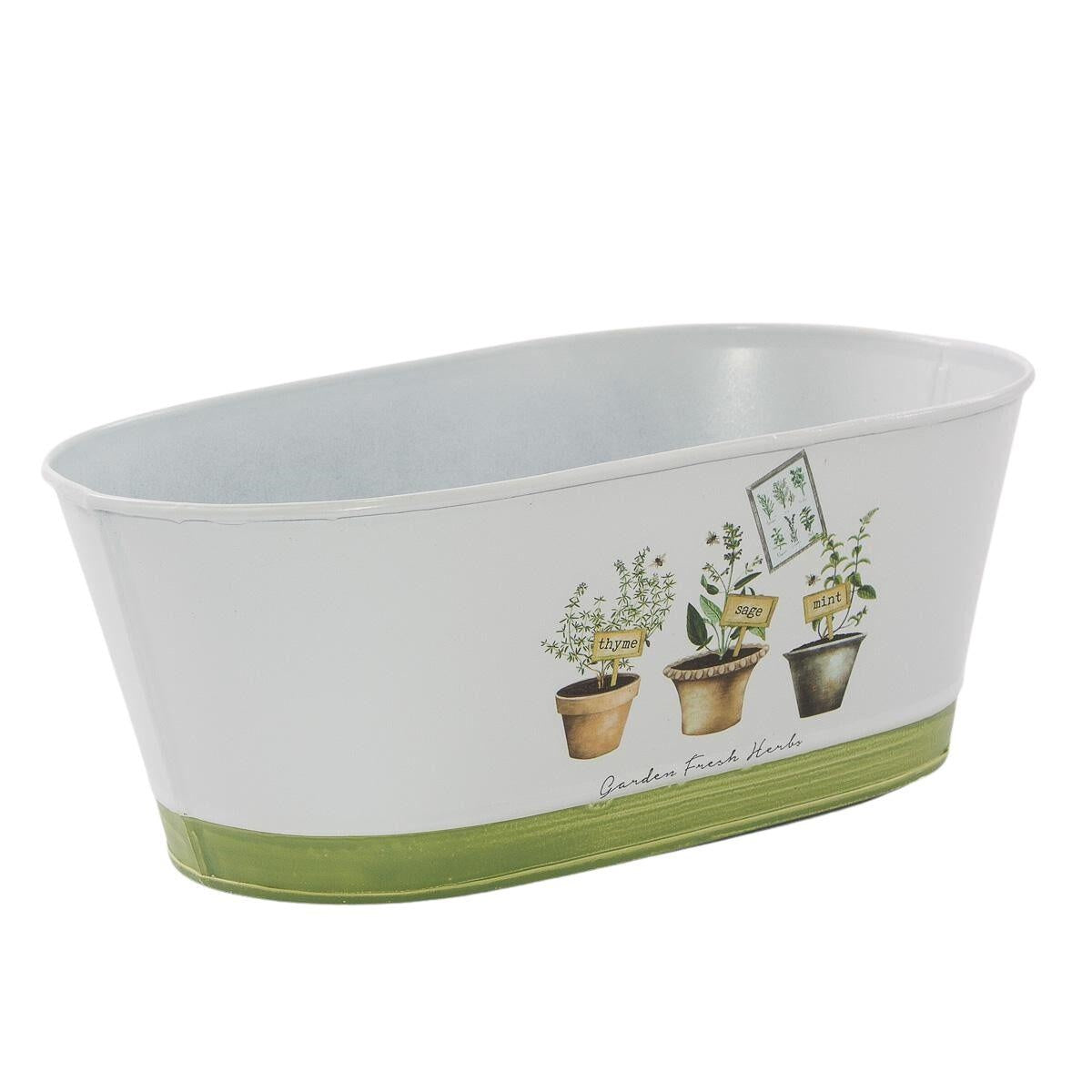 Vaschetta in latta "Fresh Herbs" 25X15H10