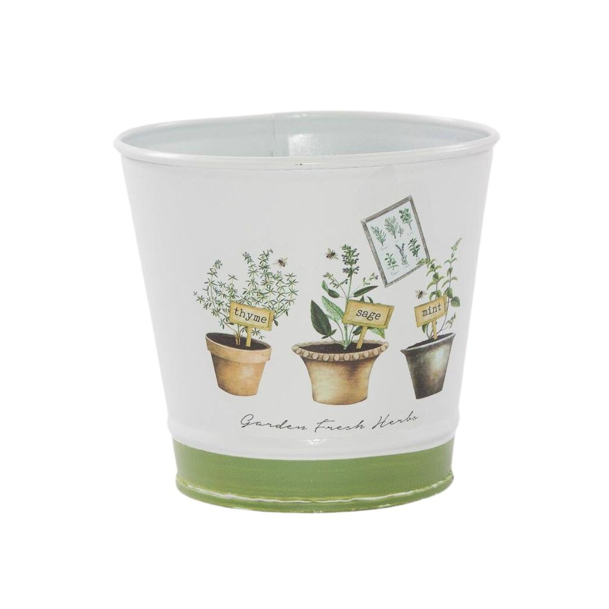 Vaschetta in latta "Fresh Herbs" Ø11H10