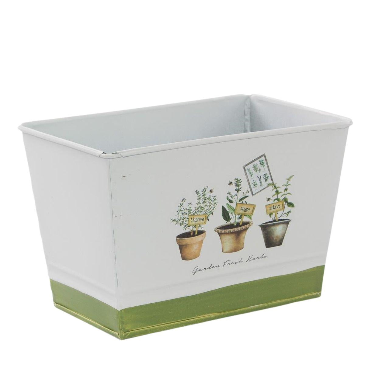 Vaschetta in latta "Fresh Herbs" 20.5X12,5H13