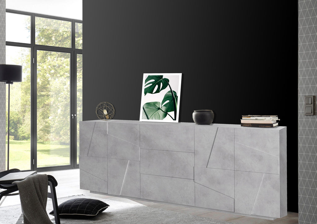 Credenza PING 220 cm 4 ante + 3 cassetti - Milano 7 Arte e Design