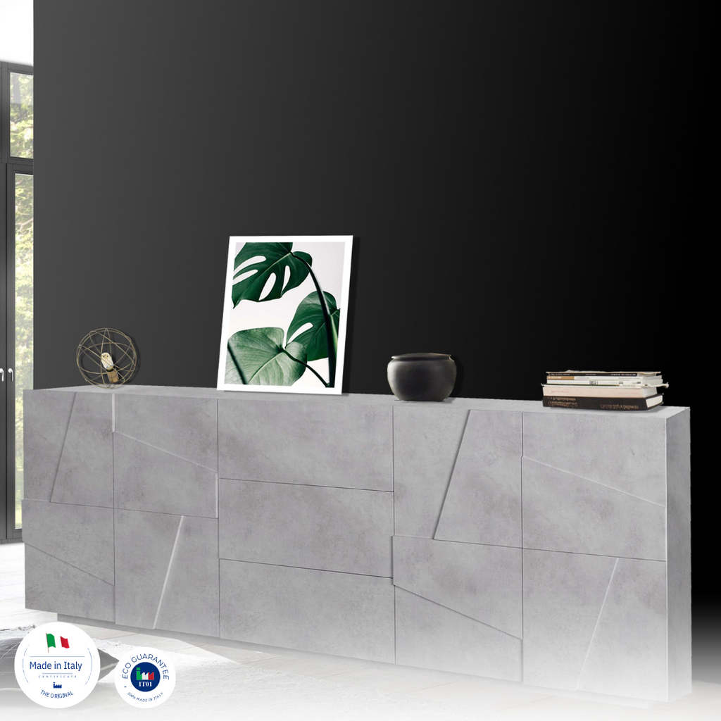 Credenza PING 220 cm 4 ante + 3 cassetti - Milano 7 Arte e Design