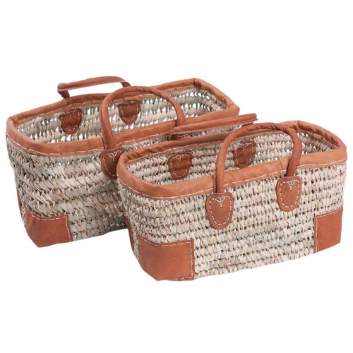 Borsa in palma 48X24H26 in set di 2 - Milano 7 Arte e Design