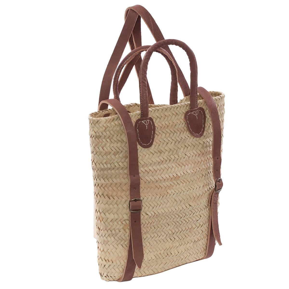 Borsa zaino in palma 31X13H38