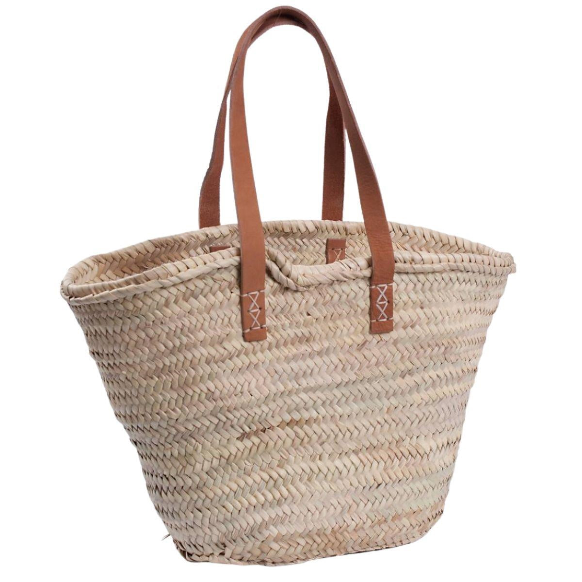 Borsa in palma con manici in ecopelle 48X25H29 - Milano 7 Arte e Design
