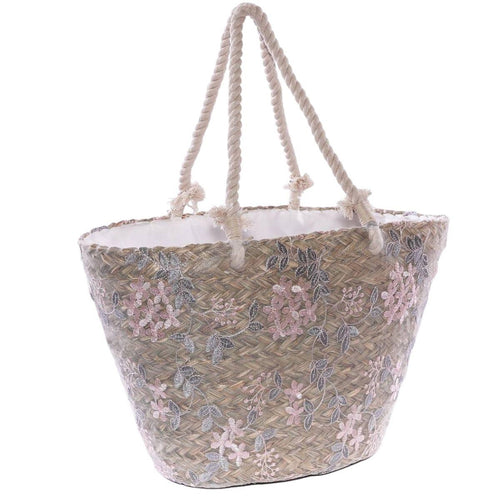 Borsa in fibre naturali e pizzo 56XH30 - Milano 7 Arte e Design