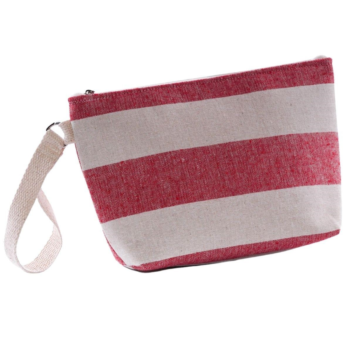 Pochette in tela a strisce rosse 27H17 - Milano 7 Arte e Design