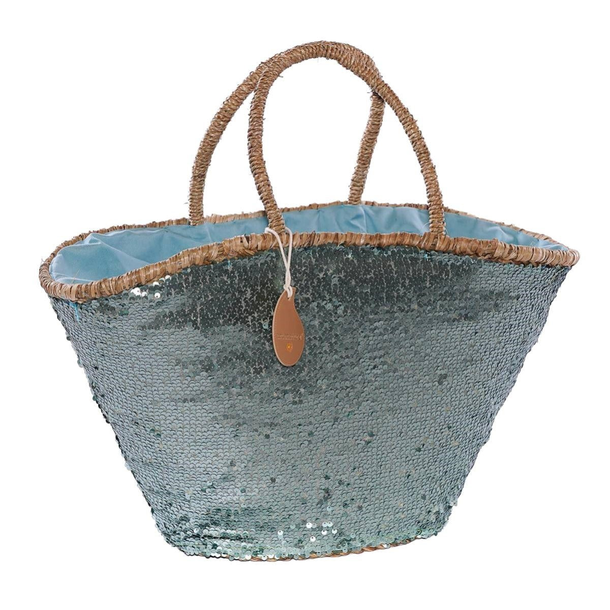 Borsa in palma con paillettes 60H30 - Milano 7 Arte e Design