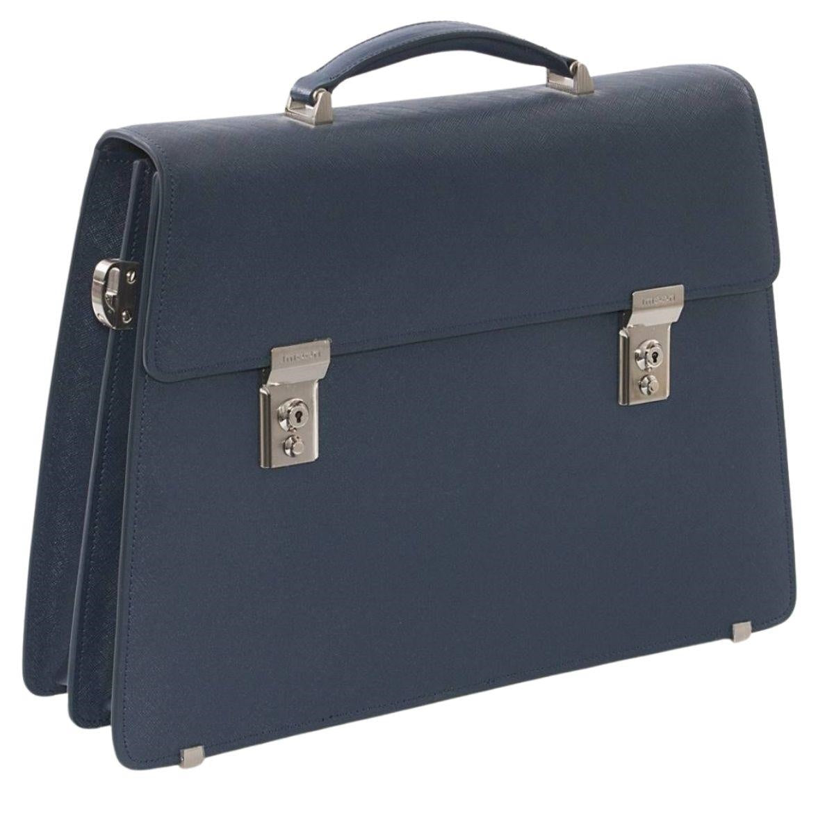 Cartella blu "Kate" 44x12H32 - Milano 7 Arte e Design