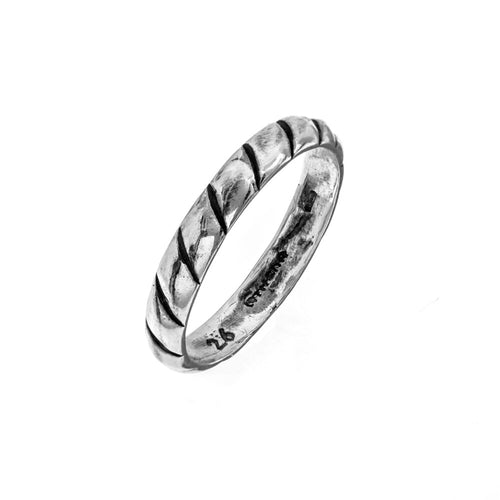 AT1325B - ANELLO UOMO IN ARGENTO 925‰ BRUNITO - Milano 7 Arte e Design