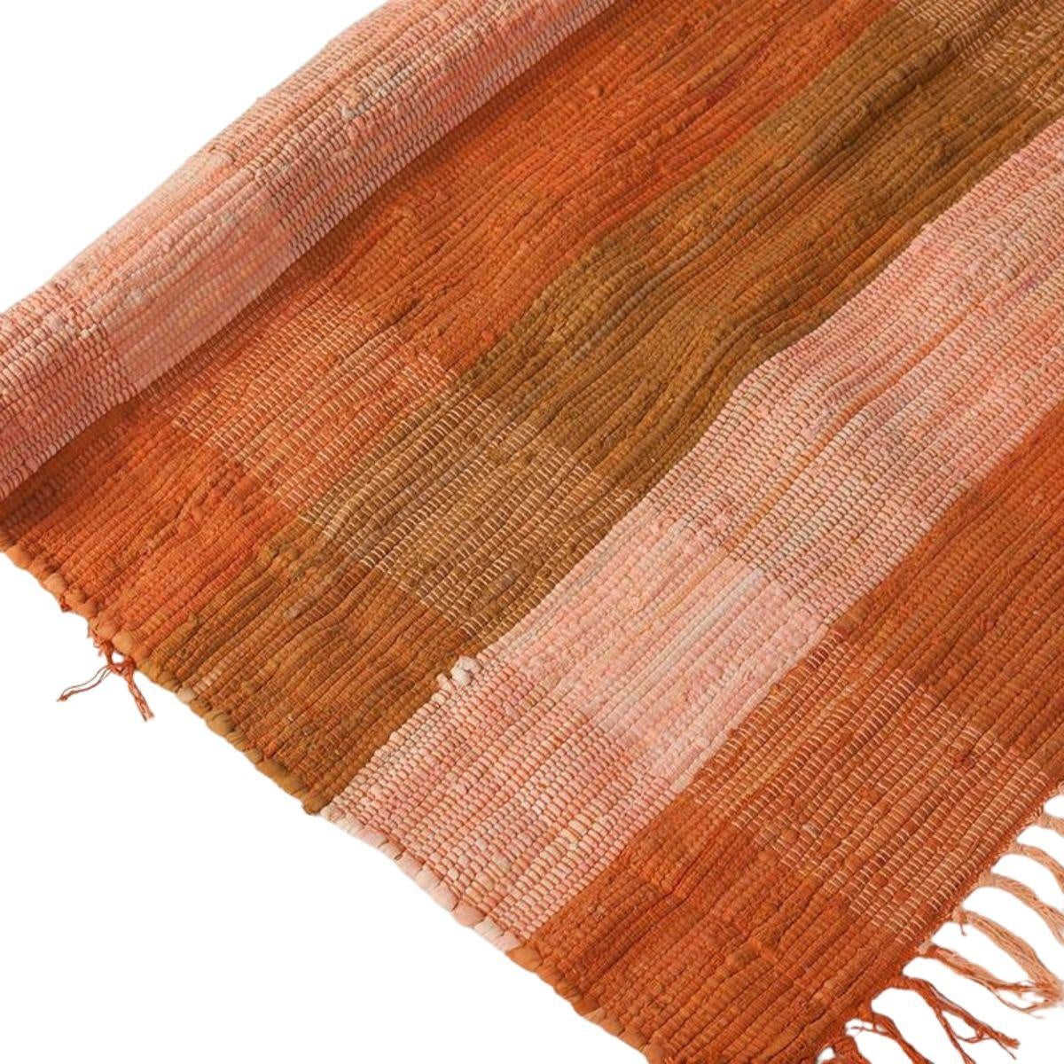 Tappeto in cotone arancio 90X150