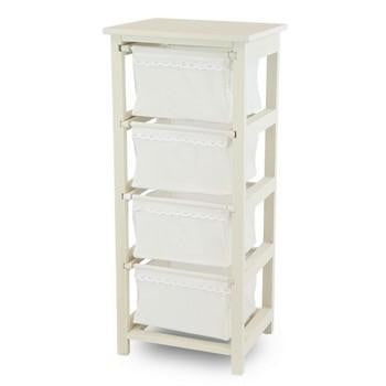 CASSETTIERA DA ASSEMBLARE 4 CASS.BIANCA CM.38X28H87