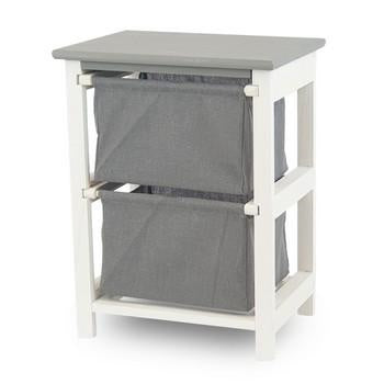 CASSETTIERA DA ASSEMBLARE 2 CASS.BIA/GRI.CM.38X28XH49