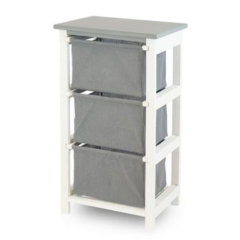 CASSETTIERA DA ASSEMBLARE 3 CASS.BIA/GRI.CM.38X28H68
