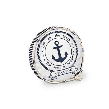 CUSCINO TONDO ANCORA BLU DIAM.40H20