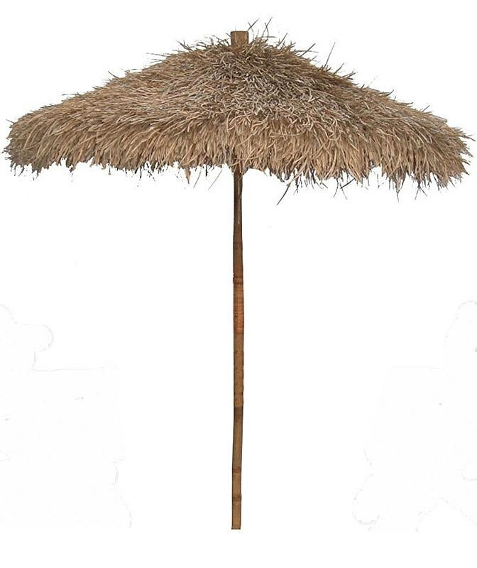 Ombrellone in bamboo e fibre naturali Ø140H240