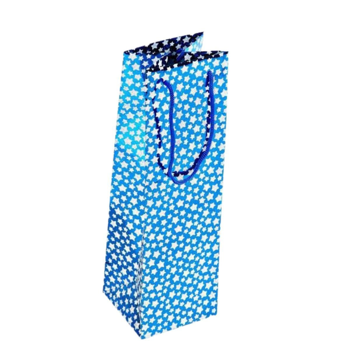 Shopper in carta blu 10x10H30 in confezione da 6 - Milano 7 Arte e Design