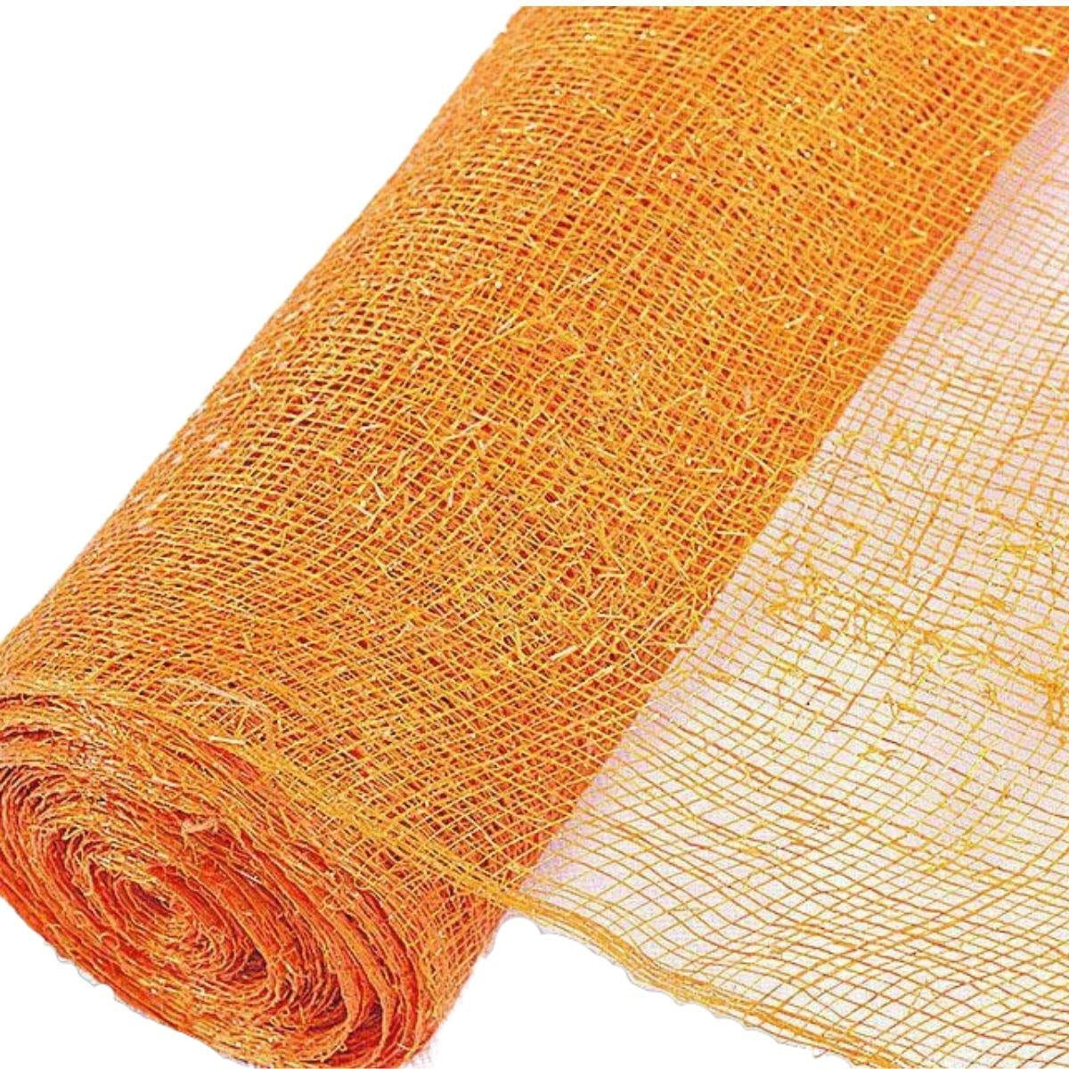 Rotolo in tessuto vegetale arancione 9 mt - Milano 7 Arte e Design