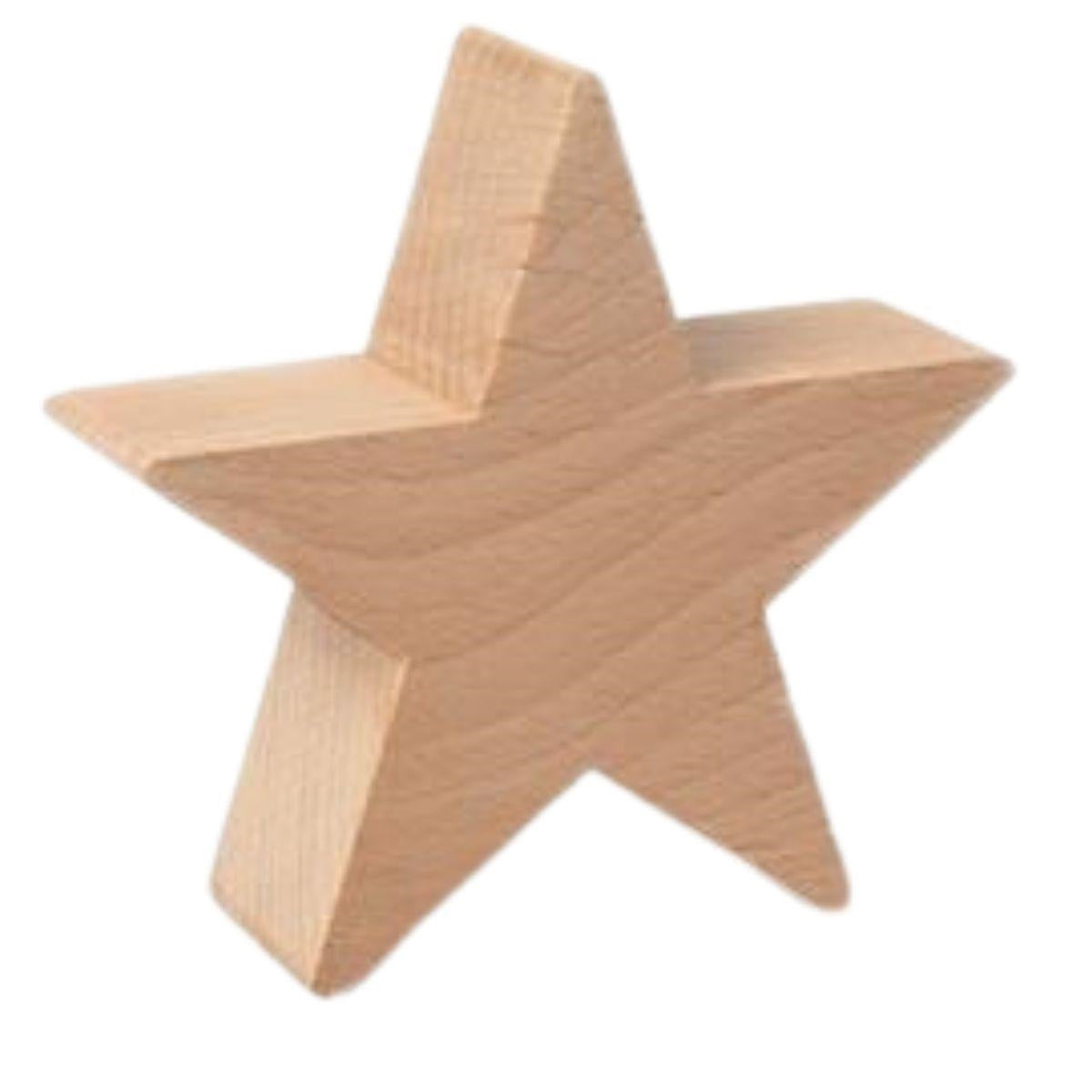 Stella in legno per albero di Natale H9