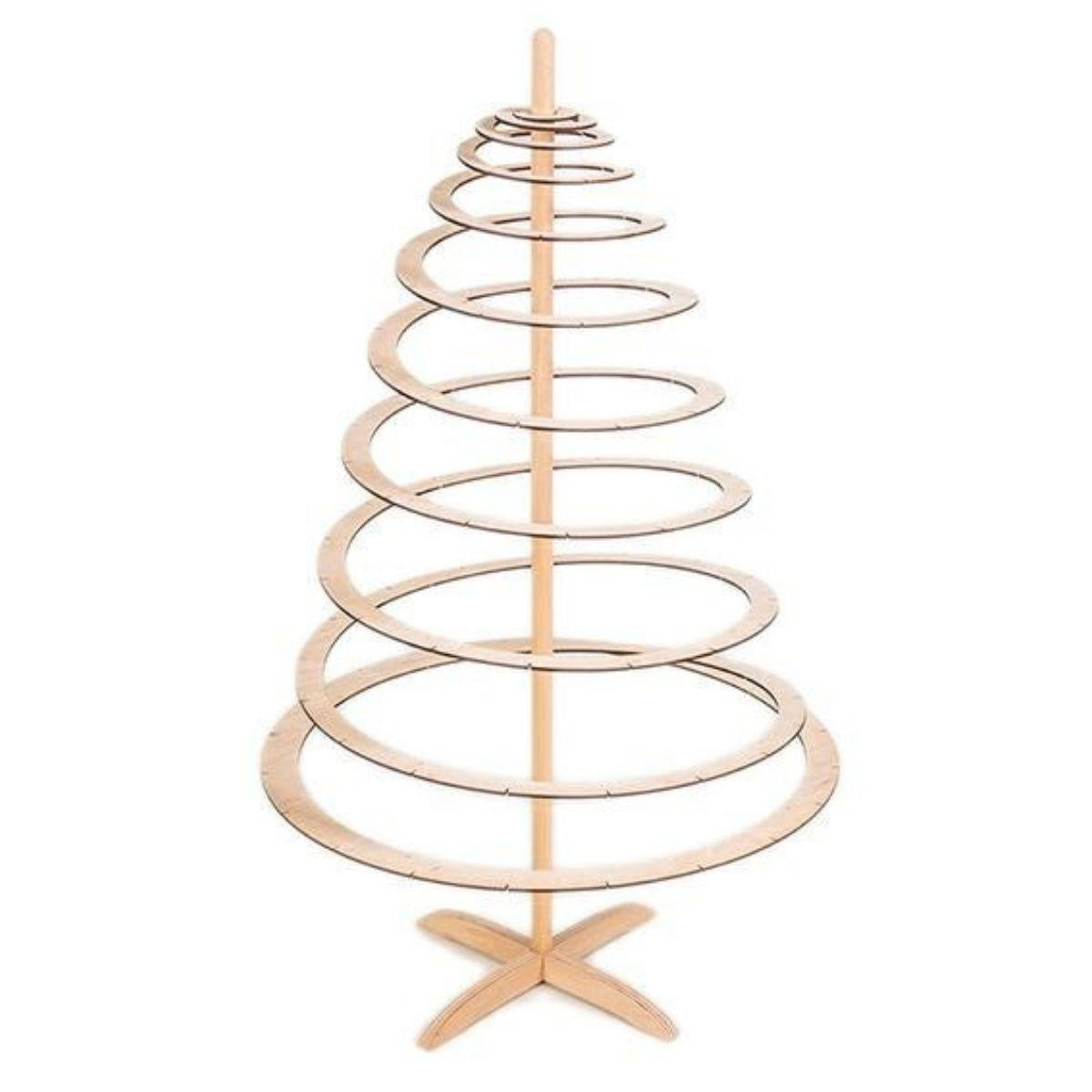 Decorazione Albero di Natale a spirale in legno 50X50H85 - Milano 7 Arte e Design