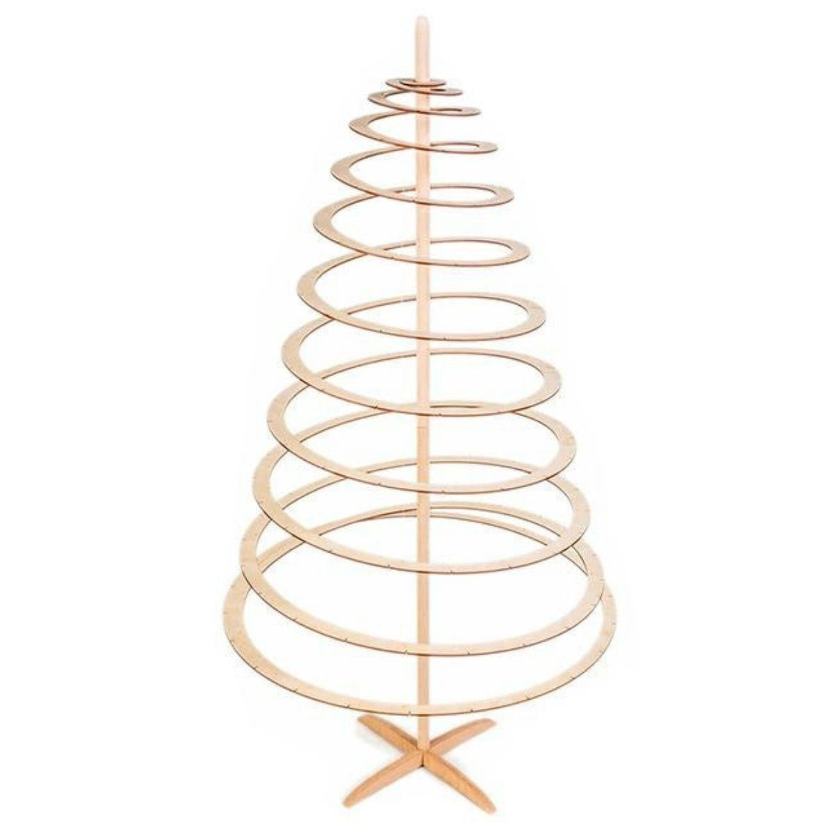 Decorazione Albero di Natale a spirale in legno 72X72H138 - Milano 7 Arte e Design