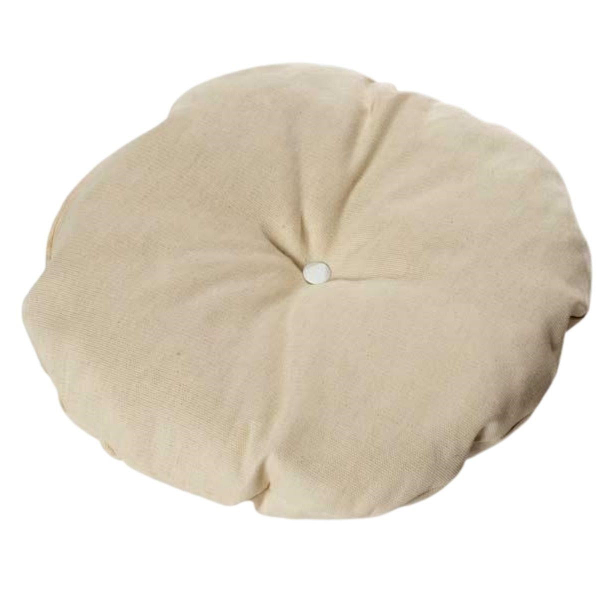 Cuscino rotondo ecrù Ø44