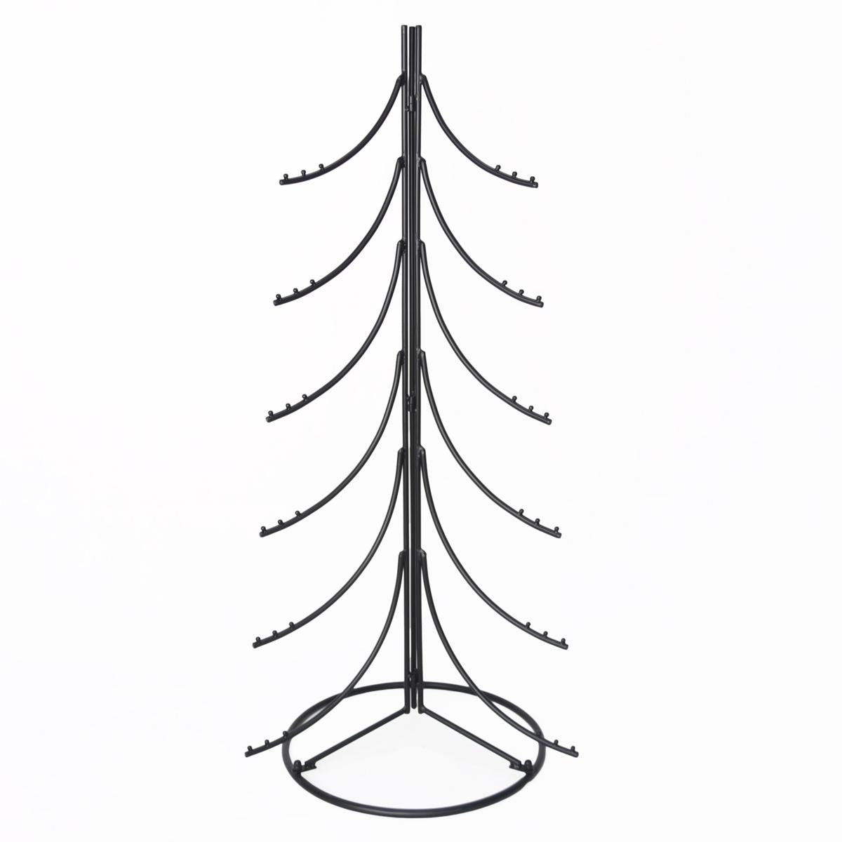 Decorazione albero stilizzato in metallo nero 53X52H120