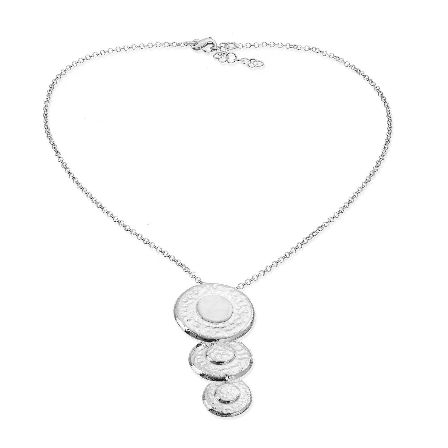 MPCN6478 - COLLANA IN ARGENTO 925‰  NATURALE E MADREPERLA - Milano 7 Arte e Design