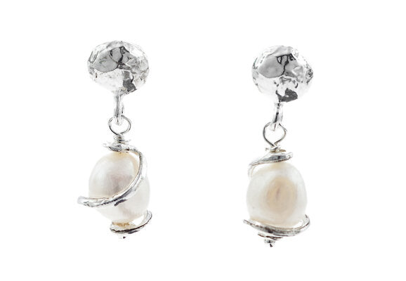 MPOR6665 - COPPIA DI ORECCHINI IN AG925 NATURALE E PERLE - Milano 7 Arte e Design