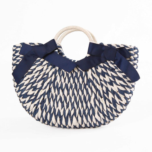 BORSA BIANCA BLU FIOCCHI 100% CELLULOSA TESSILE var.unica