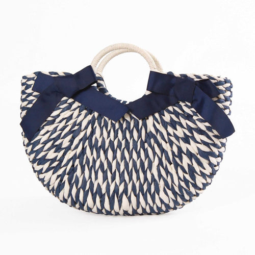 BORSA BIANCA BLU FIOCCHI 100% CELLULOSA TESSILE var.unica - Milano 7 Arte e Design