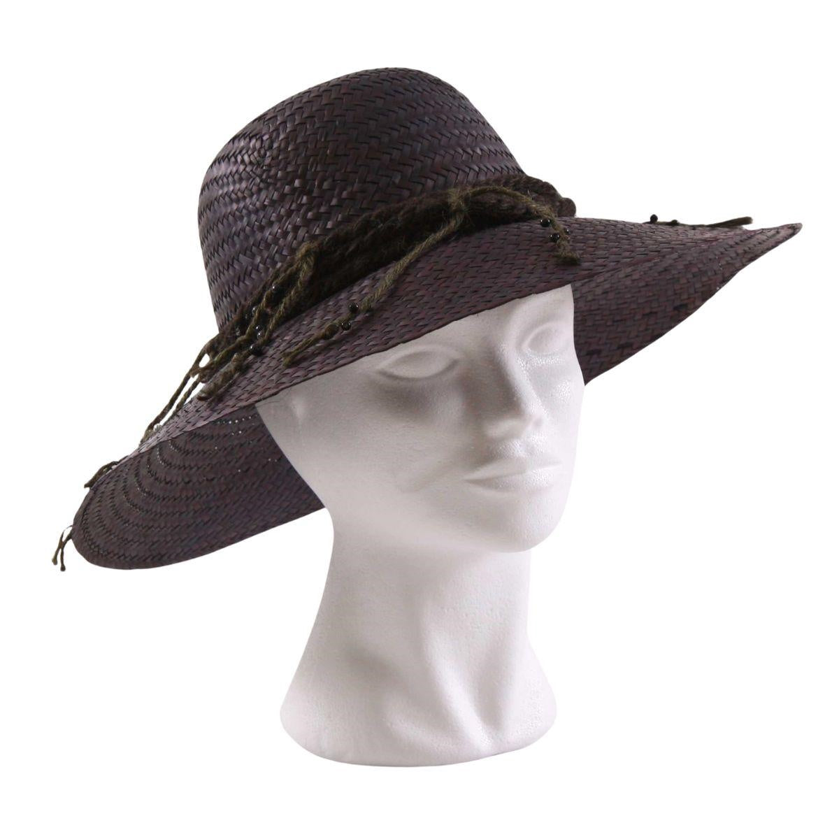 CAPPELLO                100% PAGLIA NATURALE COL.NERO/FASCIA VIS - Milano 7 Arte e Design