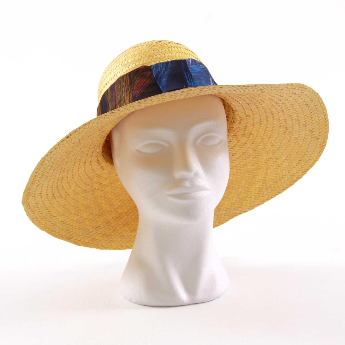 CAPPELLO                100% PAGLIA NATURALE COL.GIALLO/FASCIA V - Milano 7 Arte e Design