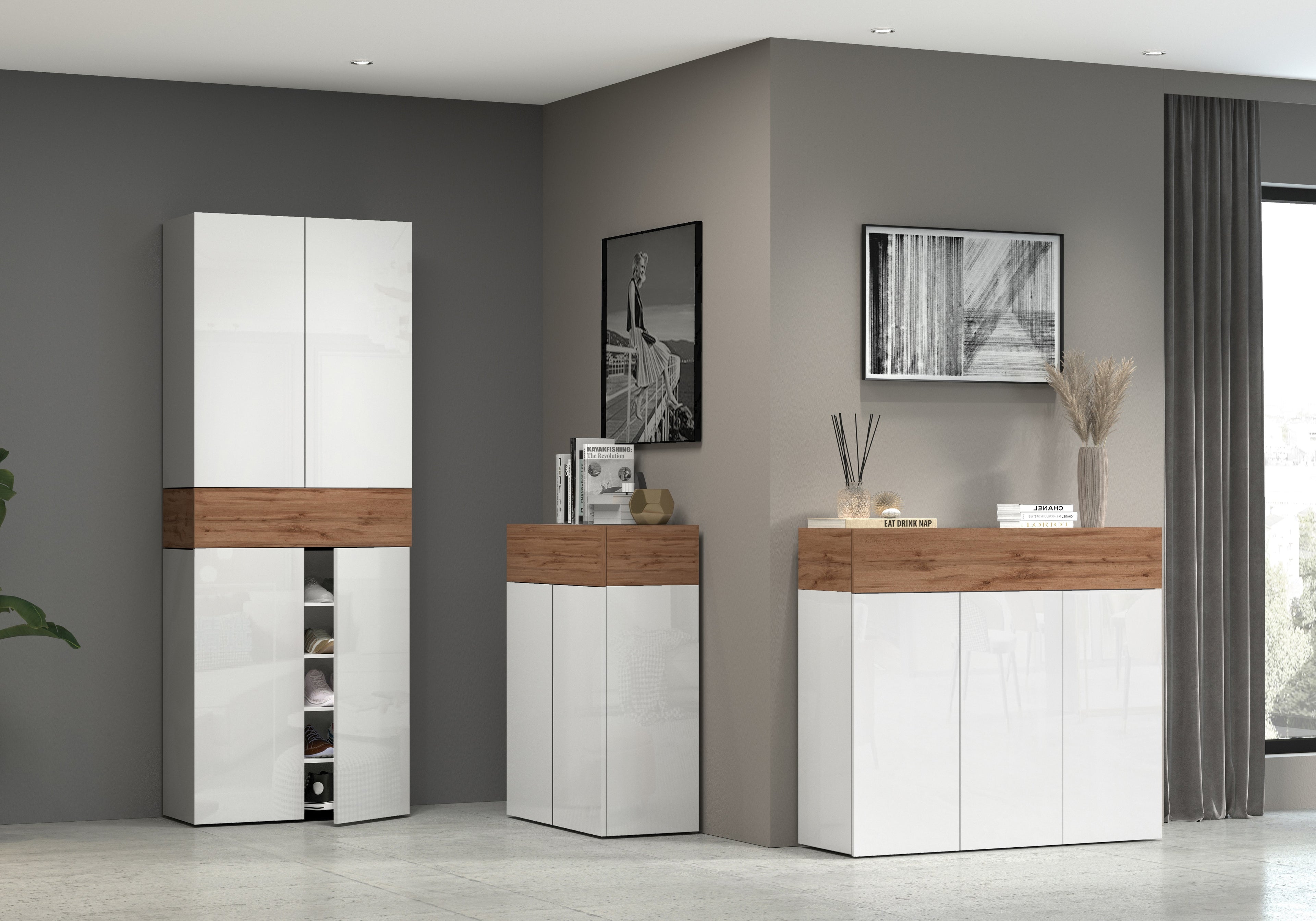 Armadio scarpiera SAVONA con 4 ante e 1 ribalta