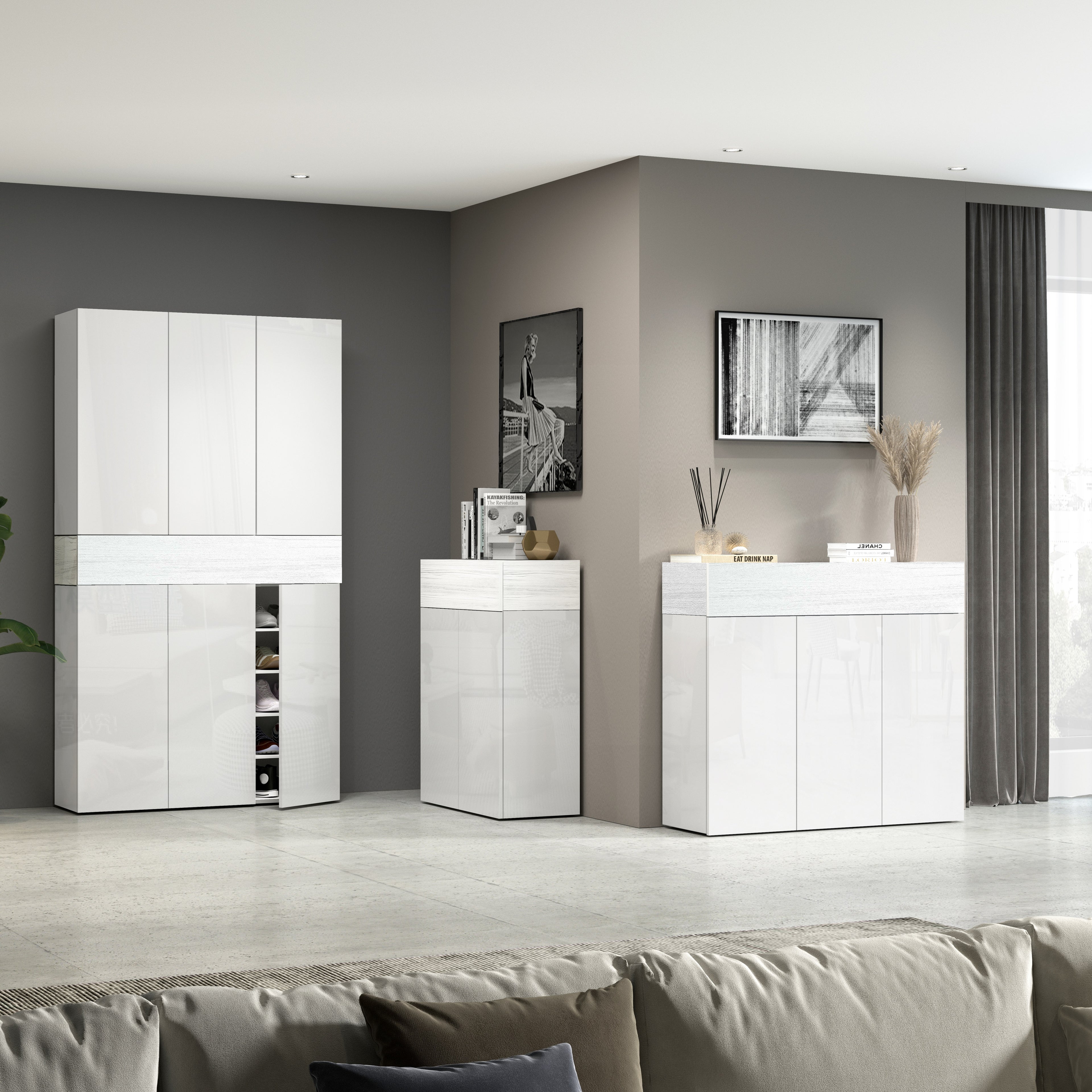 Armadio scarpiera SAVONA a 6 ante con 1 ribalta