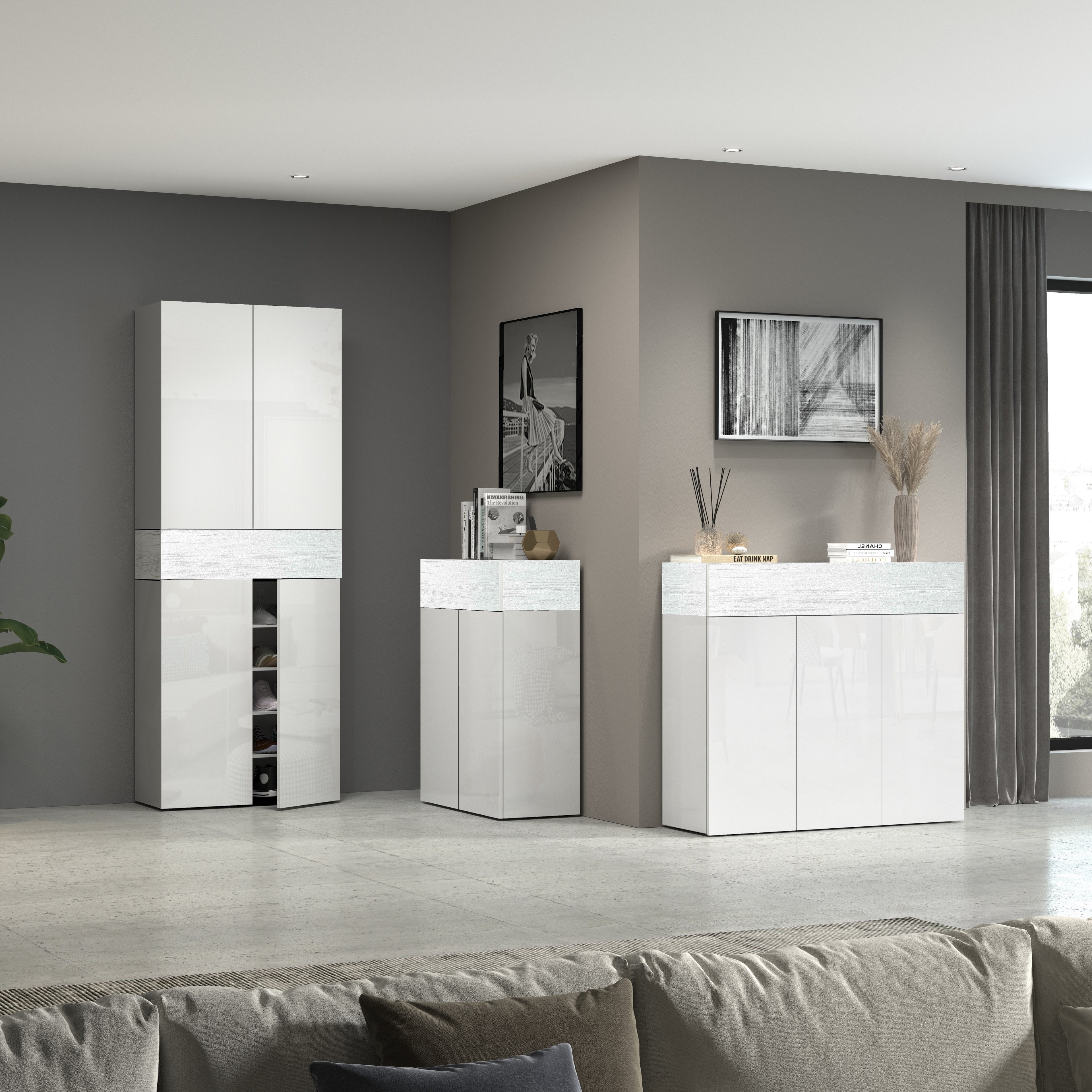 Armadio scarpiera SAVONA con 4 ante e 1 ribalta