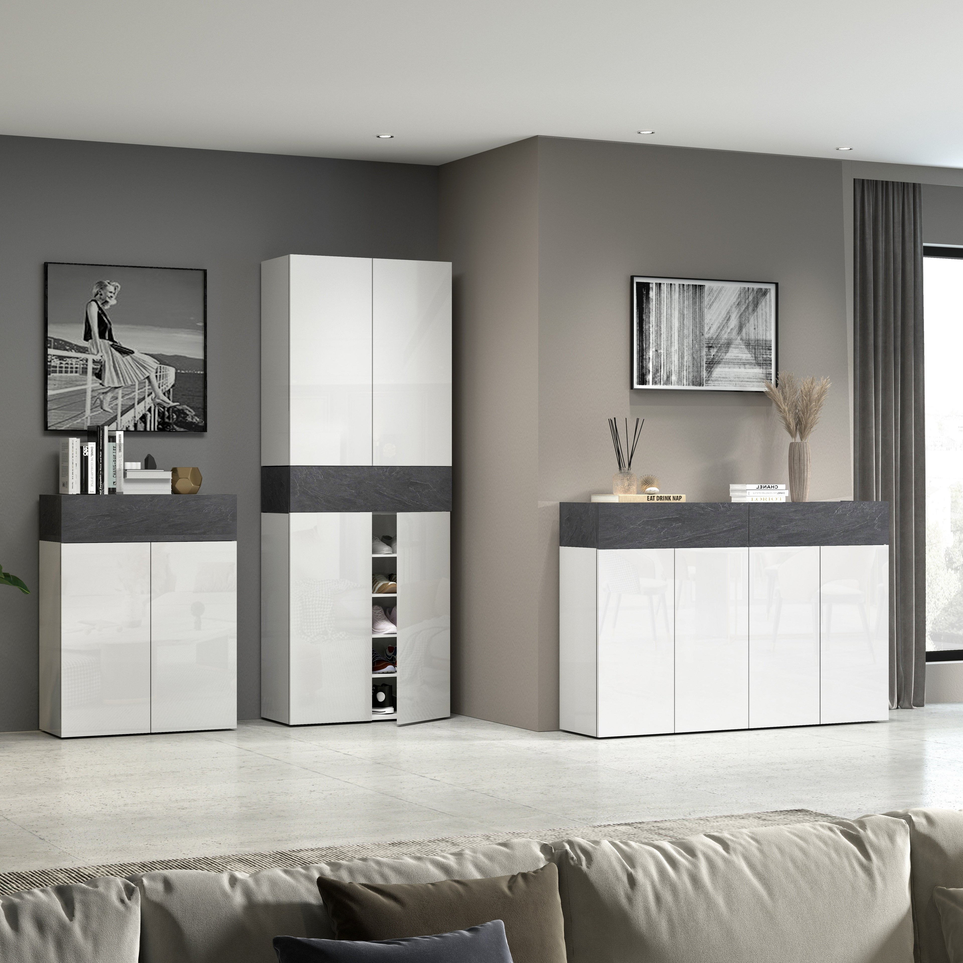 Scarpiera SAVONA con 4 ante e 2 ribalte - Milano 7 Arte e Design