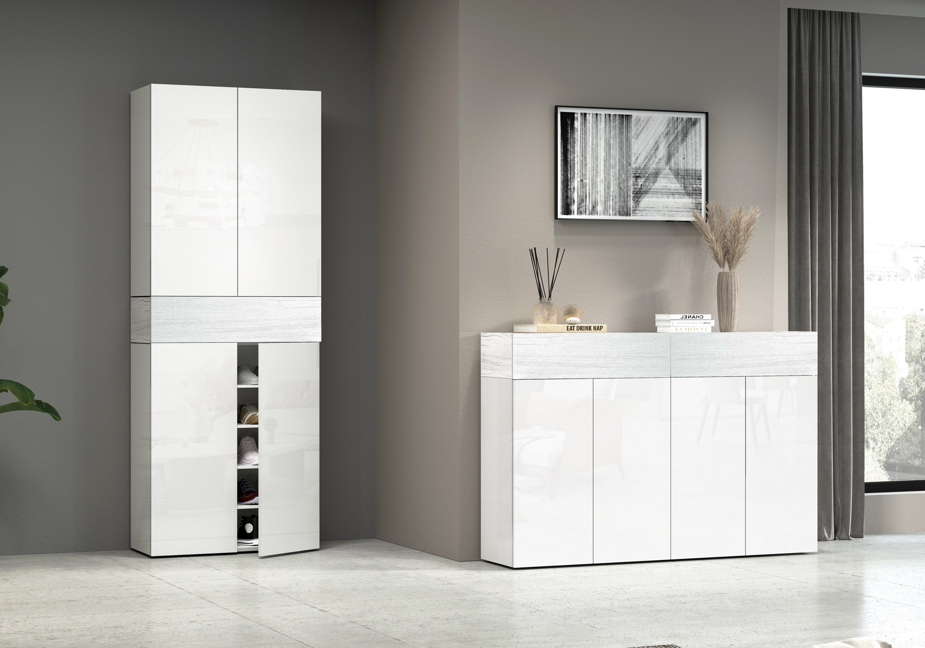 Scarpiera SAVONA con 4 ante e 2 ribalte - Milano 7 Arte e Design